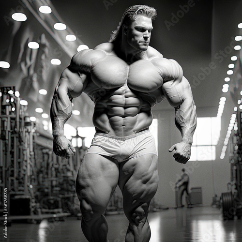A huge bodybuilder - Generative ai © Uolir