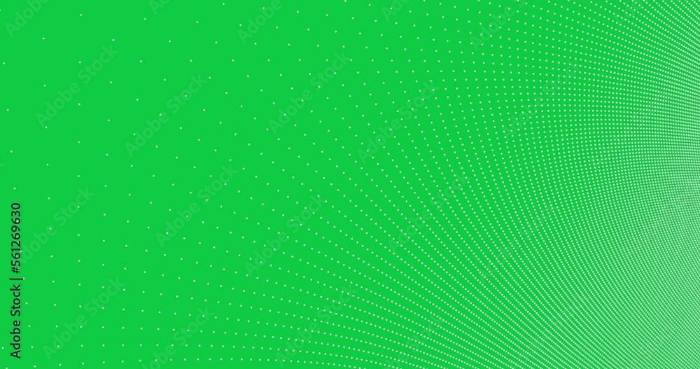 Abstract background in green screen loop. Vertical video with dots as