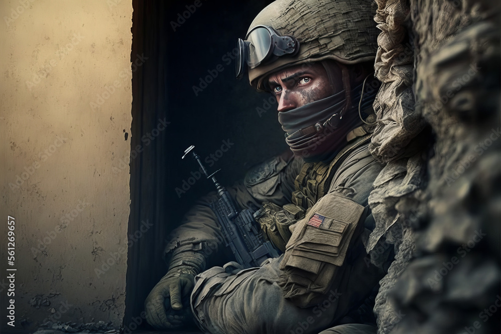 Be A Soldier, Be A Warrior, Never Give Up - Illustration, motivation, mindset Be A Soldier, Be A Warrior, Never Give Up - Illustration, motivation, mindset