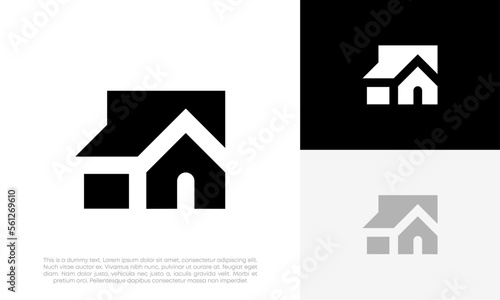 home simple modern logo design vector