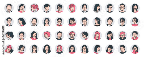 人物おしゃれイラスト素材
