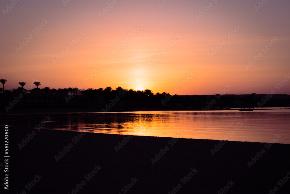 Sonnenuntergang am Ägyptischen Strand