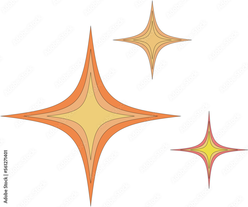 retro groovy funky flat sticker decoration retro groovy funky flat sticker decoration