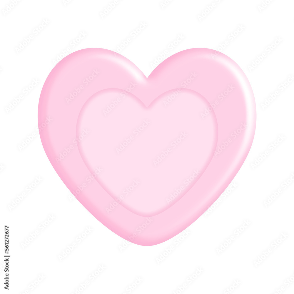 pink heart isolated