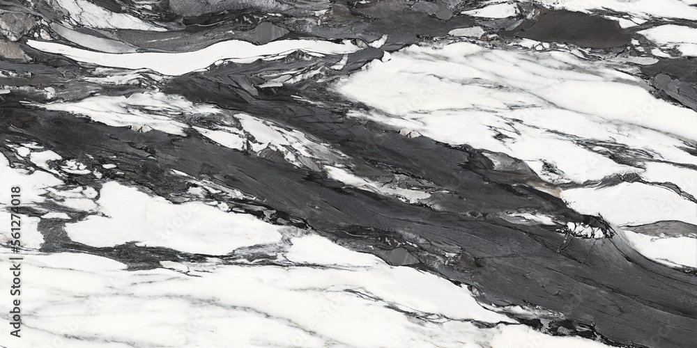Pure Natural Black and White Marble Texture, High quality scanned marble pattern, Abstract Background, Luxurious Stone for design art work, Premium design use for ceramic tiles industry