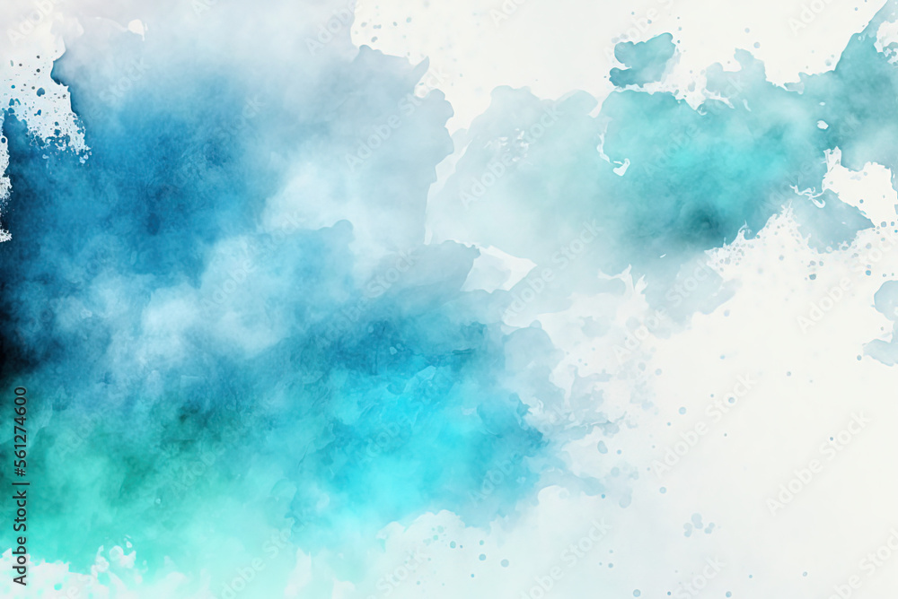 Abstract blue background, watercolor paint texture. Generative AI.
Abstract blue background, watercolor paint texture. Generative AI.