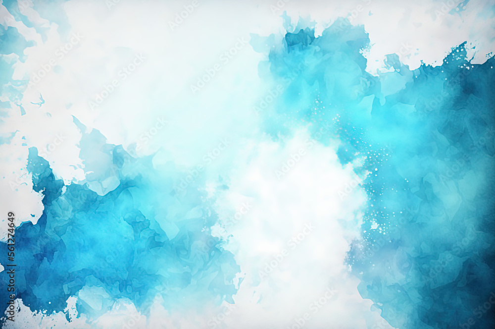 Abstract blue background, watercolor paint texture. Generative AI.
Abstract blue background, watercolor paint texture. Generative AI.