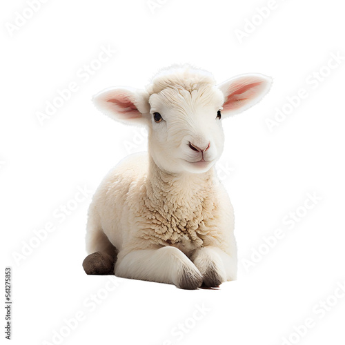  Young sheep lamb created with Generative Ai