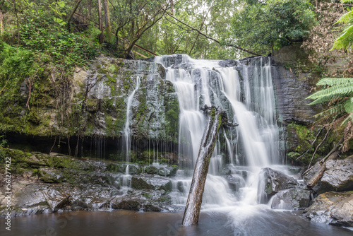 Water Flowing over rock falls photo