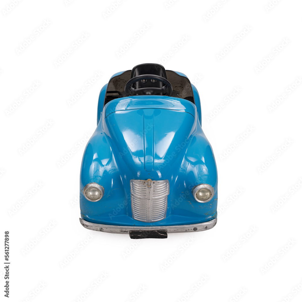 Retro Pedal car on white background Retro Pedal car on white background