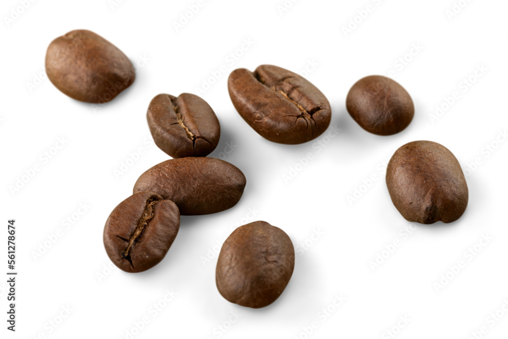 Stack Brazilian black coffee beans Stack Brazilian black coffee beans