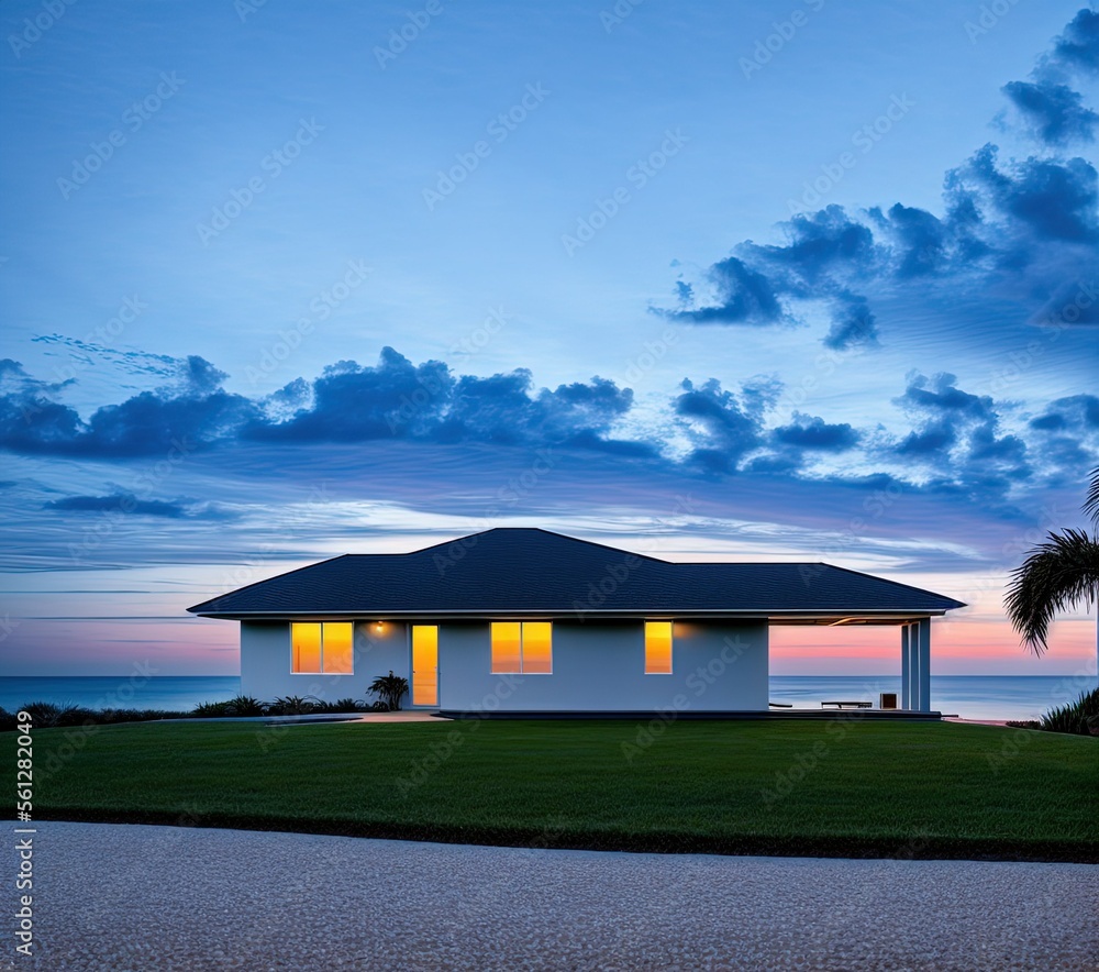 Obraz premium 3d rendering of a modern house