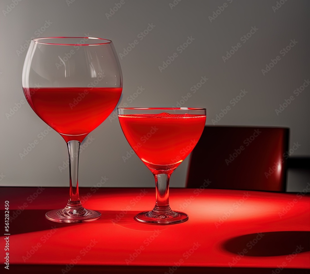 glass of red drink on a wooden background