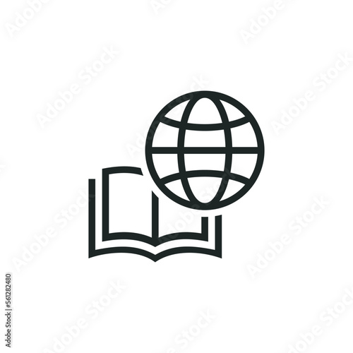 International knowledge icon isoalted on white background