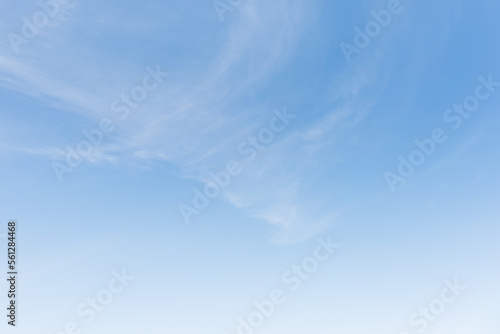 Canvas Print Summer blue sky cloud gradient light white background