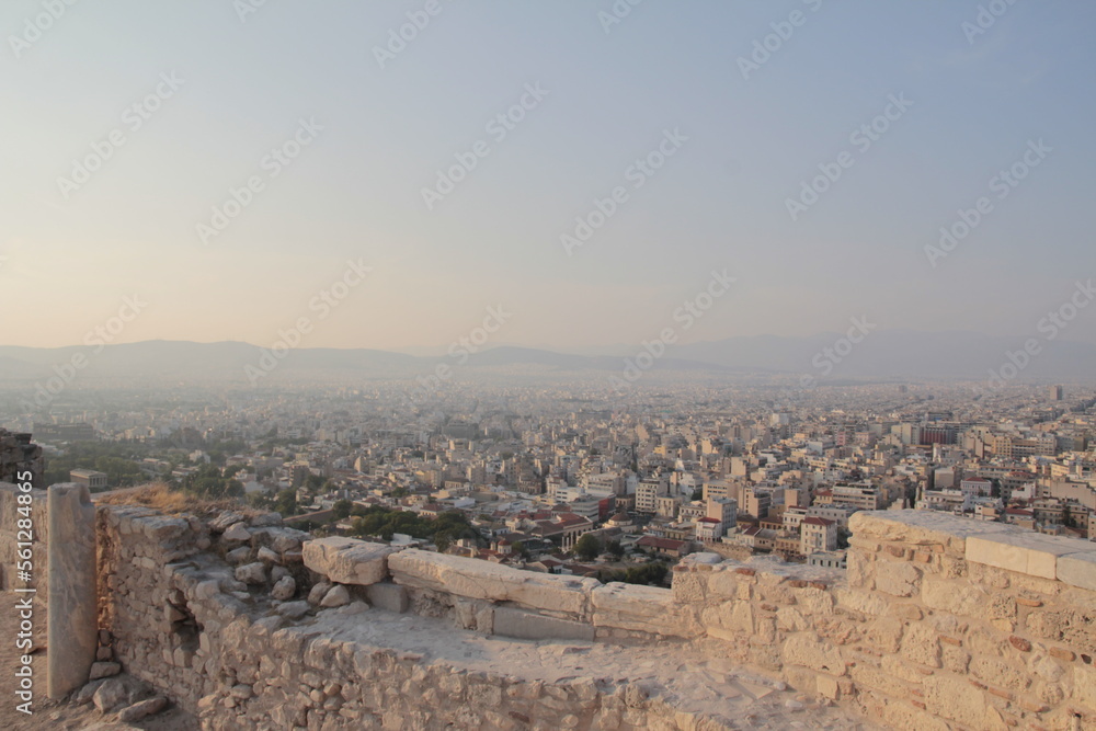 a view of the city of Athens from the acropolis