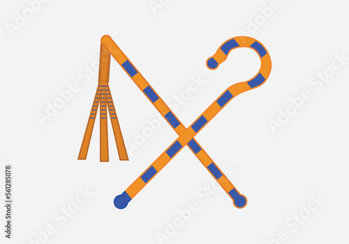 Pharaoh symbols icon flat isolated on white background. Egypt Symbol. vector illustration