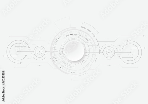 Hi-tech abstract technology background.Tech circle and technology background.Cyber security communication concept with circuit board.