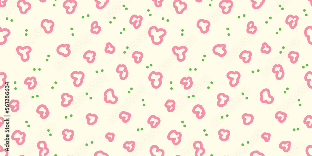 Doodle shapes background. Seamless pattern. Vector. らくがきイラストパターン
