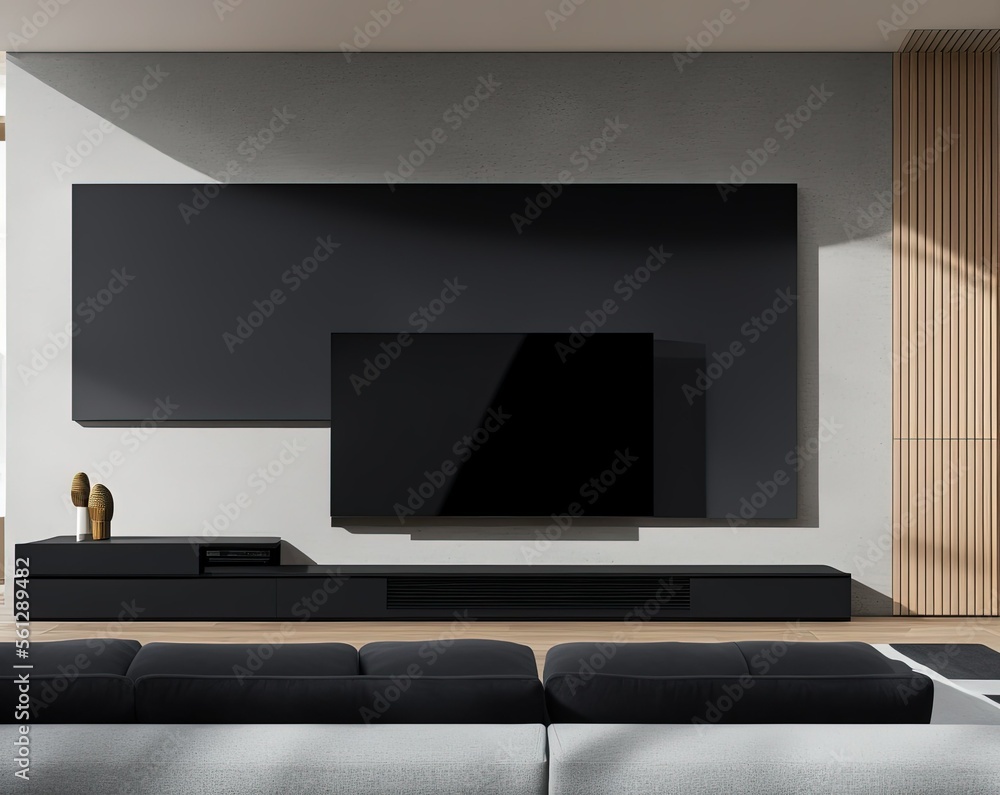 modern interior design with sofa and tv, 3d rendering modern interior design with sofa and tv, 3d rendering