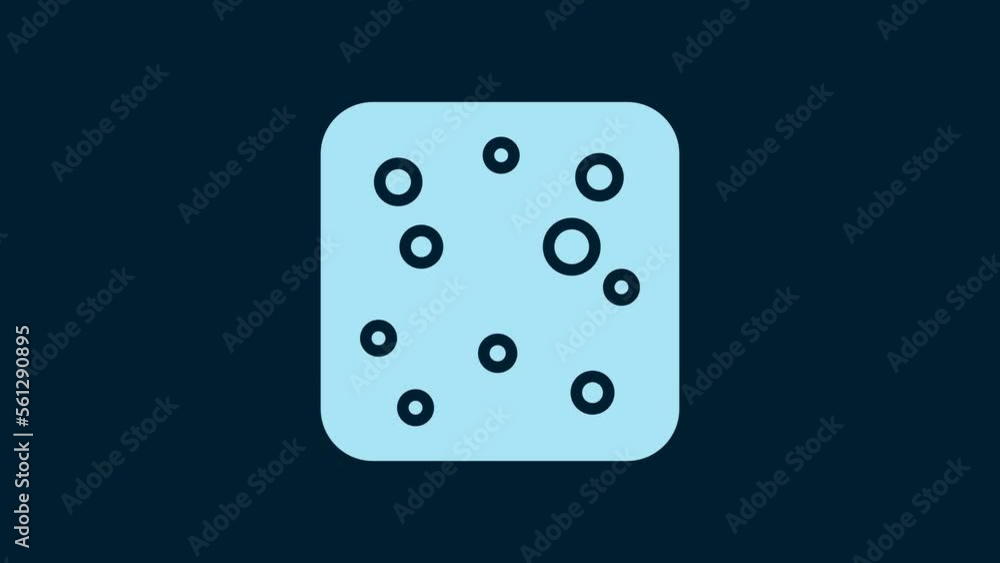 White Beer bubbles icon isolated on blue background. 4K Video motion graphic animation White Beer bubbles icon isolated on blue background. 4K Video motion graphic animation