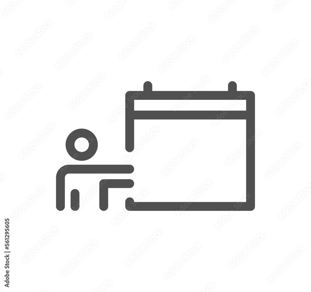 Calendar icon outline and linear vector. Calendar icon outline and linear vector.