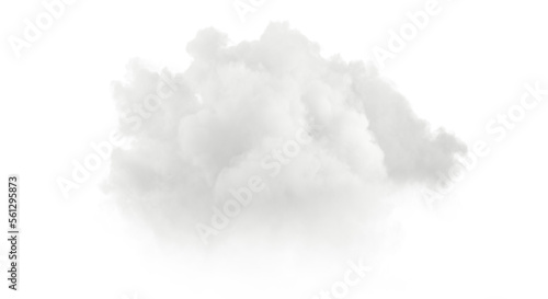 Soft fluffy cloud cut out backgrounds 3d rendering png file