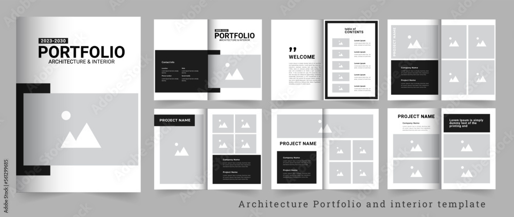 Architecture or interior Portfolio design template Architecture or interior Portfolio design template