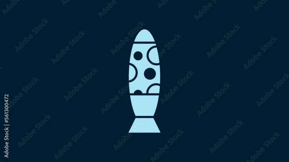 White Floor lamp icon isolated on blue background. 4K Video motion graphic animation White Floor lamp icon isolated on blue background. 4K Video motion graphic animation