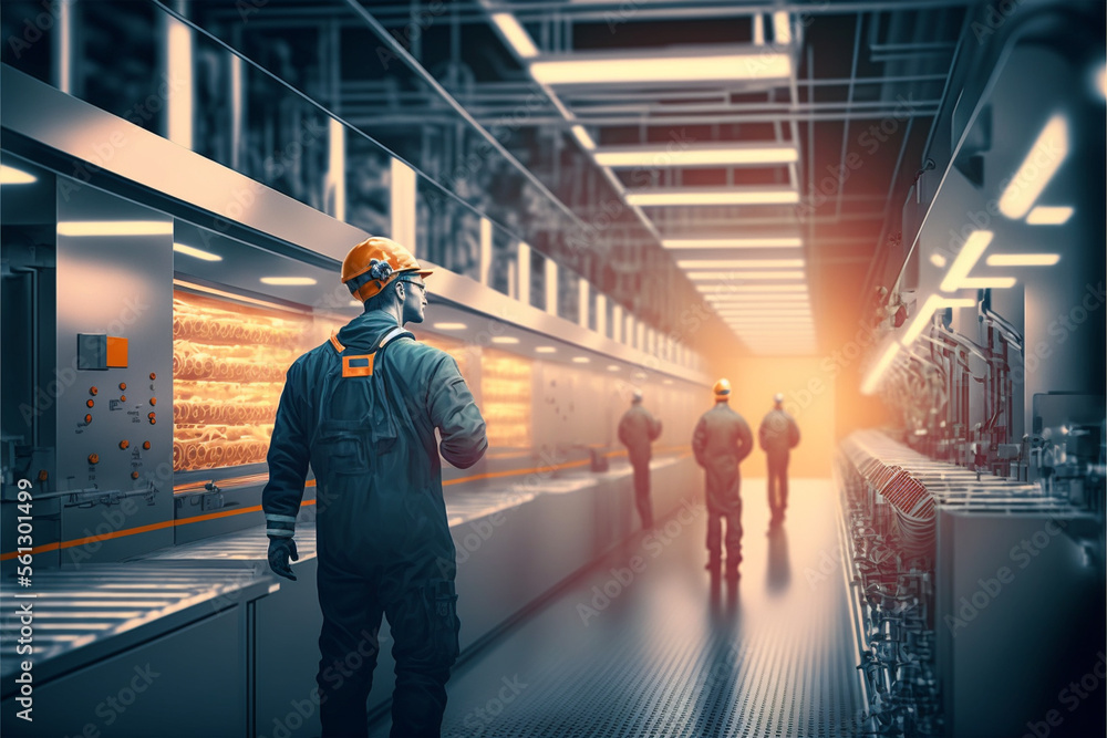 Smart factories, where technology and automation collide to bring efficiency and innovation to the forefront Industry 4.0 is revolutionizingม artificial intelligence optimizes production Generation AI