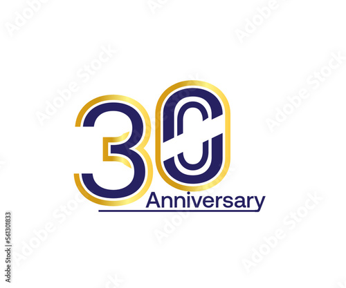 30 year anniversary celebration logotype