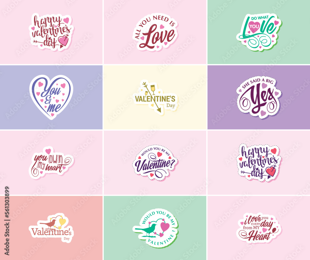 Celebrating the Magic of Love on Valentine's Day Stickers