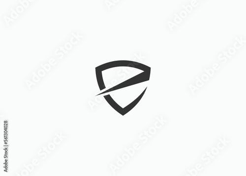 letter e shield logo design vector illustration template