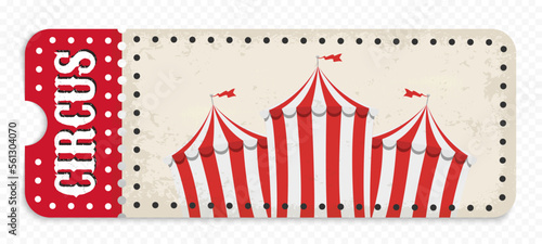 Circus ticket. Vector circus ticket. Circus ticket template. Ticket mockup. Show coupon. Carnival concept.