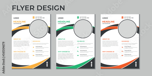 Business presentation vector flyer template, modern cover layout, annual report, poster, flyer in A4 with colorful geometric shapes, gradient color with light background