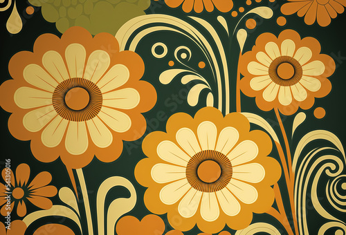 flower background theme created with Generative AI technology