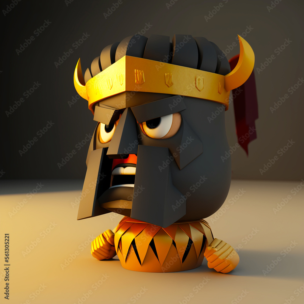 Roman Empire Gladiator Emoji. 3D Icons, characters, avatars. ilustração