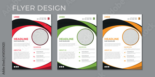 Business presentation vector flyer template, modern cover layout, annual report, poster, flyer in A4 with colorful geometric shapes, gradient color with light background