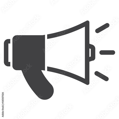 Mega phone talk speaker solid icon