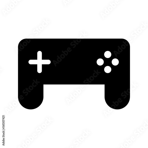 Game controller silhouette icon. Gaming equipment. Vector.