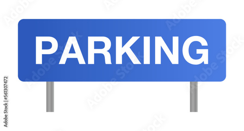 Horizontal parking sign icon. Vector