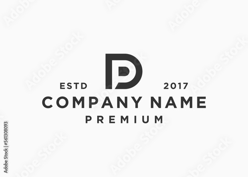 Fotografie letter dp logo design vector illustration template