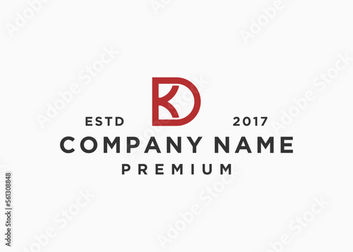 letter dk logo design vector illustration template