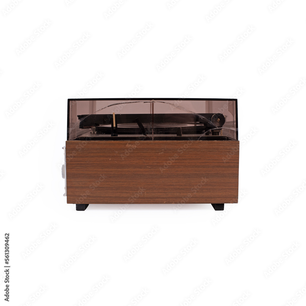 Record player isolated on white