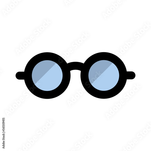 Stylish round glasses icon. Accessories. Sunglasses. Vectors.