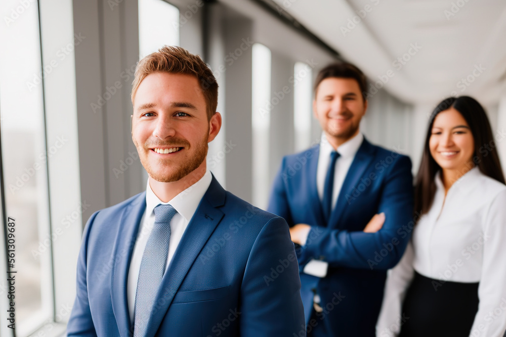 Portrait of confident business team in office Portrait of confident business team in office