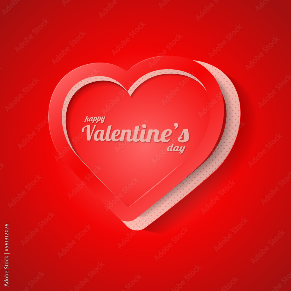 Realistic heart background suitable for Valentine's Day greeting