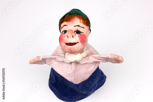Bilde på lerret funny punch puppet isolated on white background