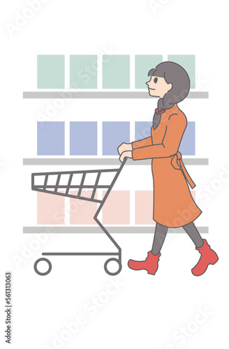 買い物をする女性