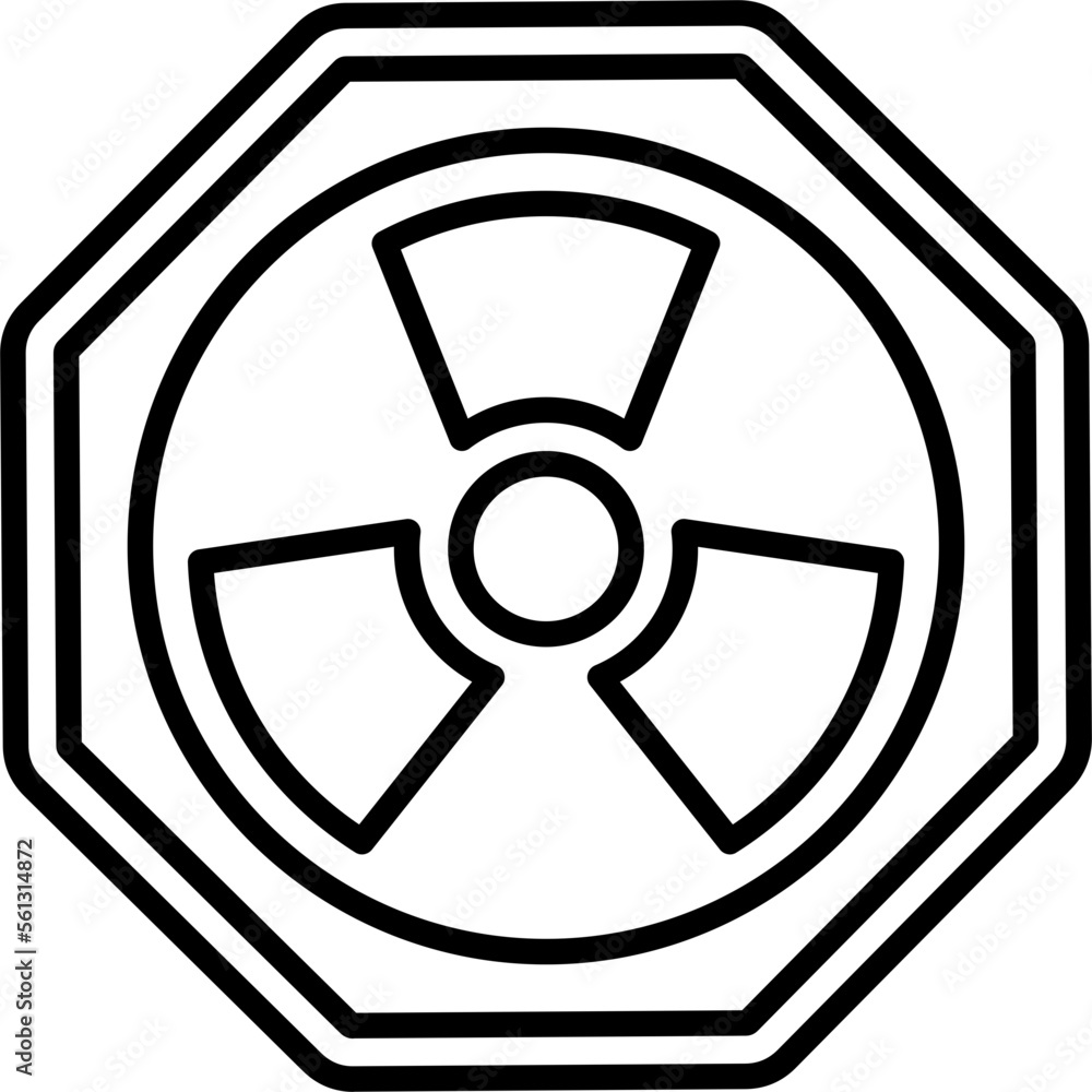 Fototapeta premium Radiation Icon